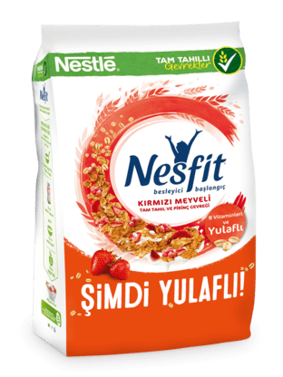 Nestlé Nesfit Kırmızı Meyveli Vitaminli ve Mineralli Tam Buğday ve Pirinç Gevreği 430 Gr