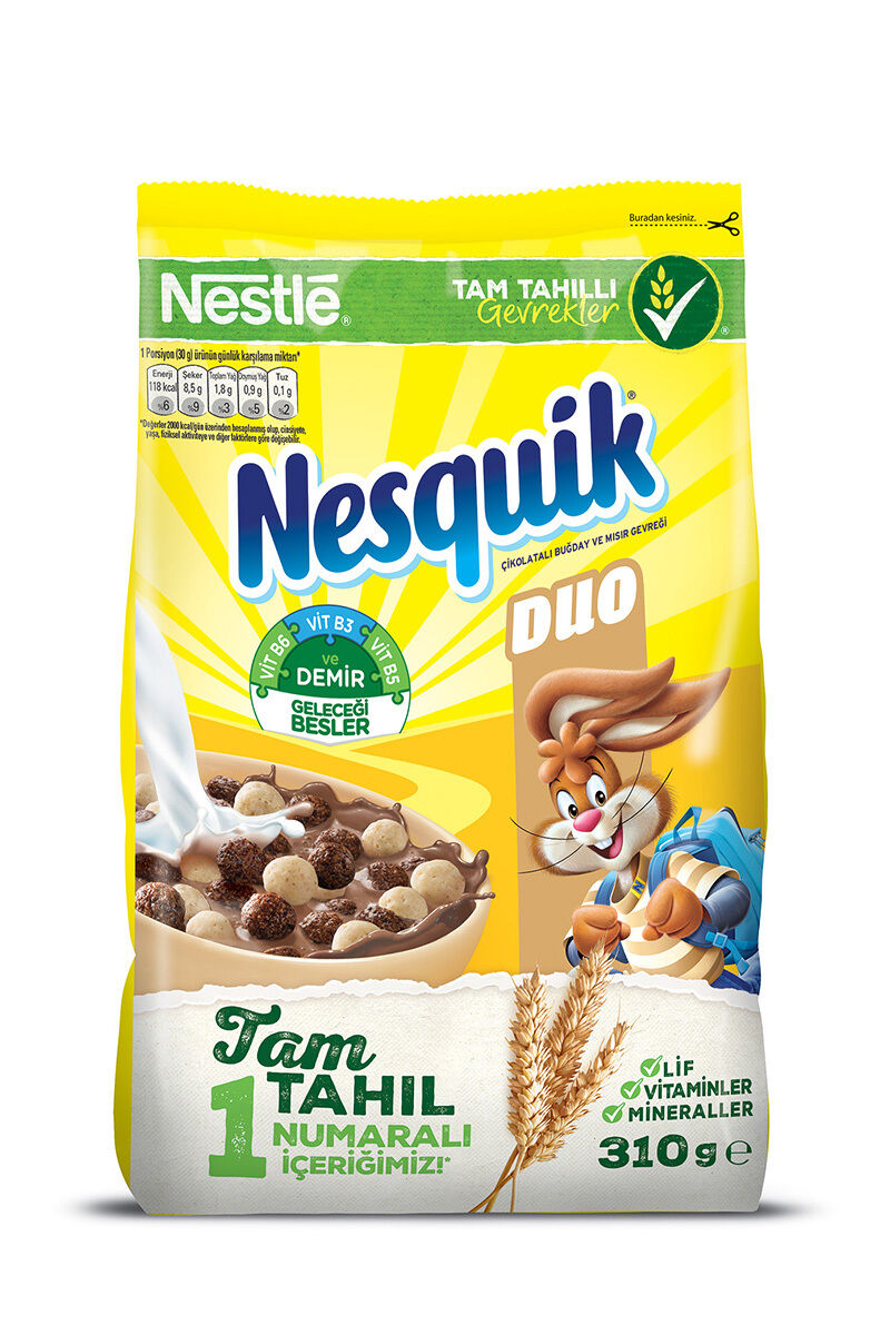 Nestlé Nesquik Duo Çikolatalı Buğday ve Mısır Gevreği 340 g