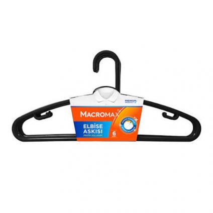 MACROMAX ELBISE ASKISI 6LI