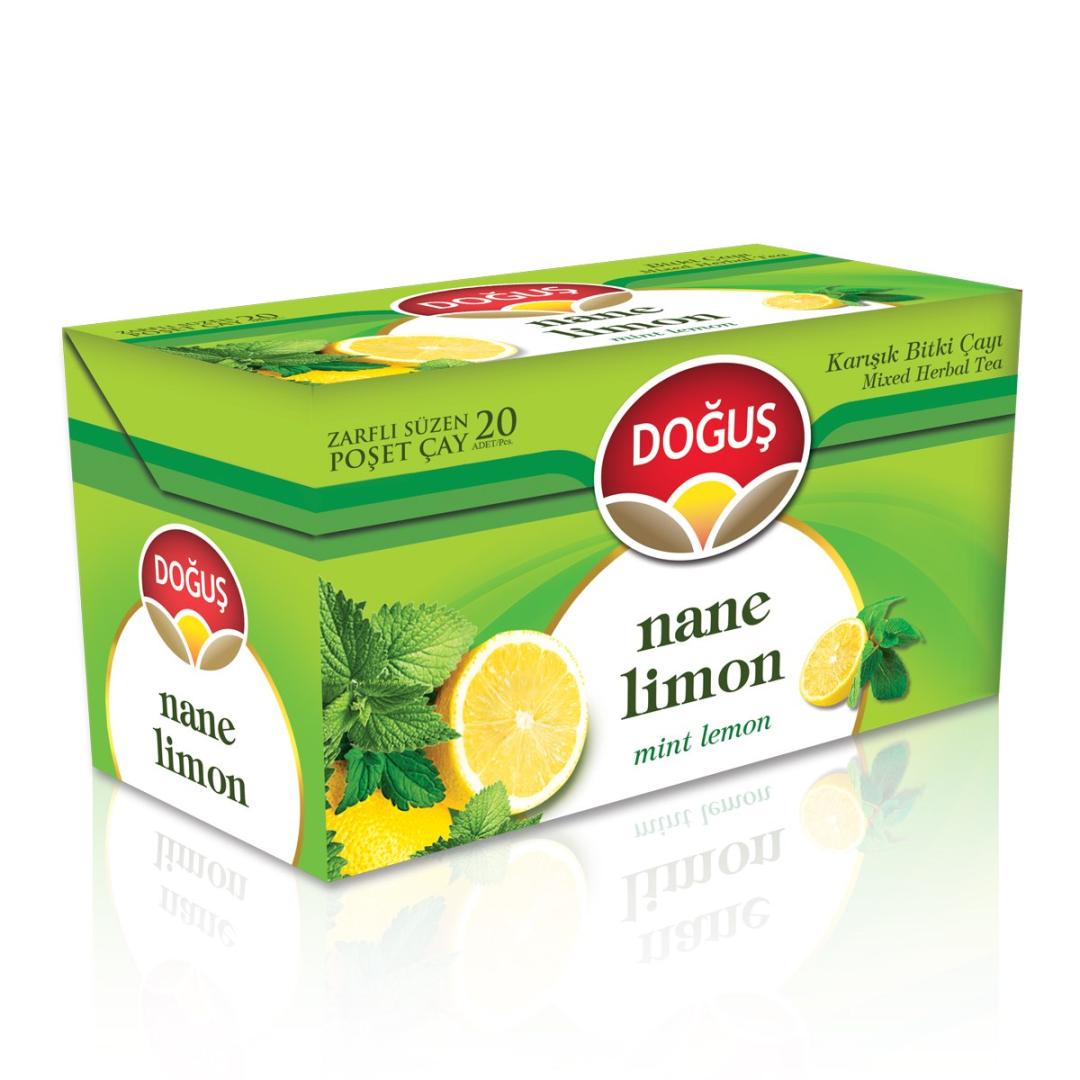 Doğuş Nane Limon Aromalı Bardak Poşet Çayı 20 x 2 Gr