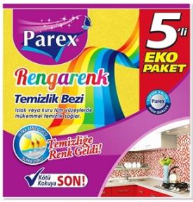 Parex Temizlik Bezi Rengarenk 5`li