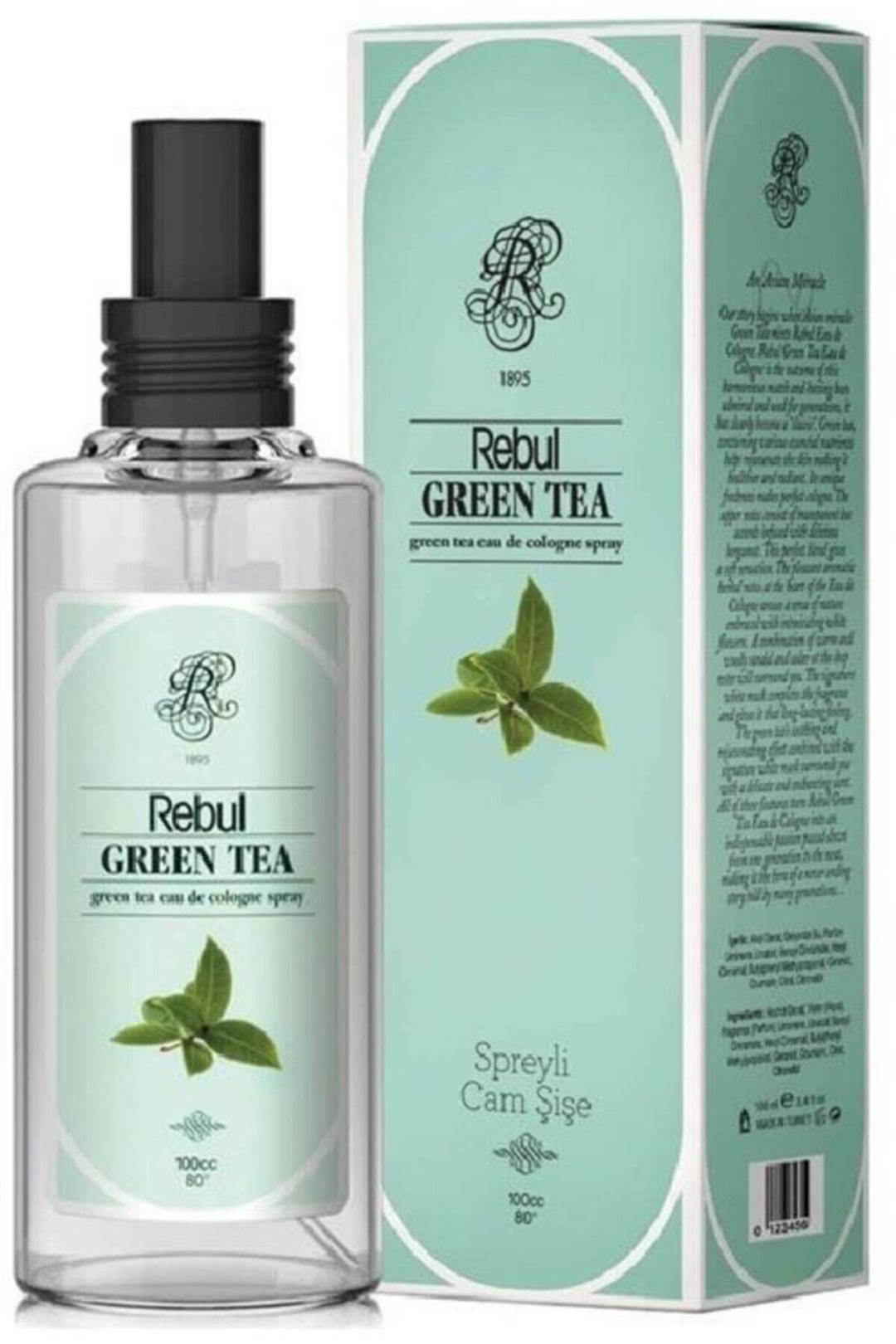 Rebul Green Tea Yeşil Çay Kolonyası Spreyli 100 Ml (Cam Şişe)