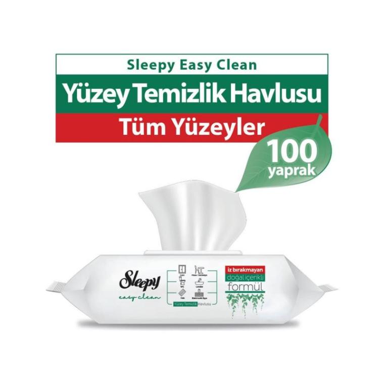 SLEEPY YUZEY TEMIZLIK HAVLUSU 100LU BEYAZ SABUN