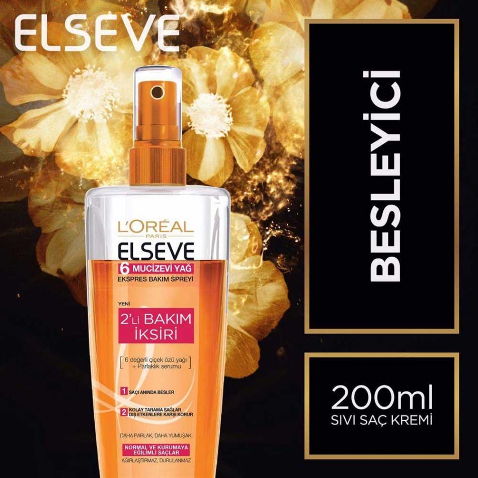 Loreal Paris Elseve Biphase Sprey Mucizevi Yağ Etkili 200 ml