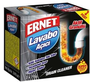 Ernet Süper Lavabo Açıcı Aktif Granüllü 2 x 50 Gr