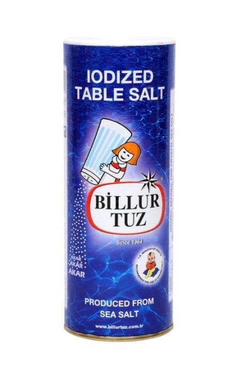 Billur Tuz Rafine İyotlu Sofra Tuzu 500 Gr