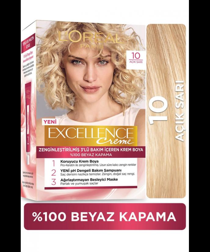 Loreal Paris Excellence Creme Saç Boyası 10 Açık Sarı