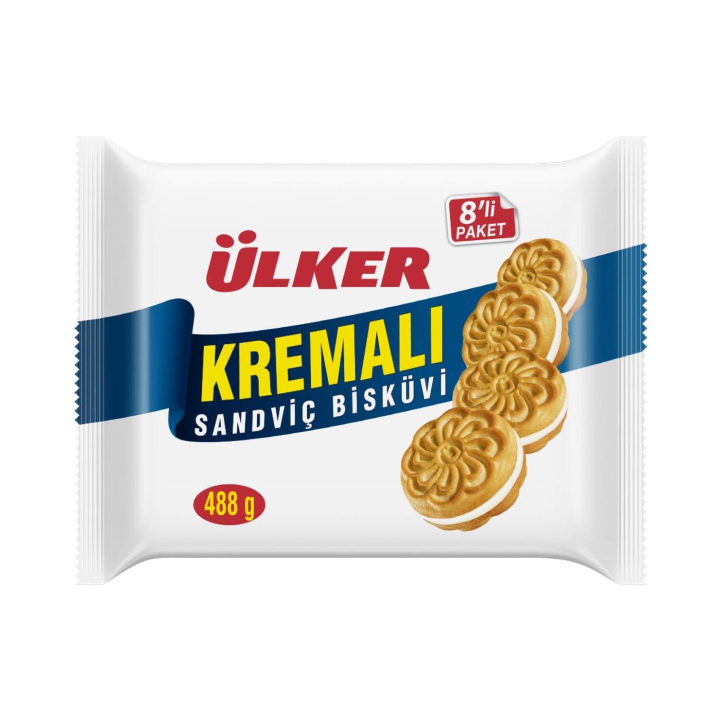 Ülker Kremalı Bisküvi 488 Gr 8`li