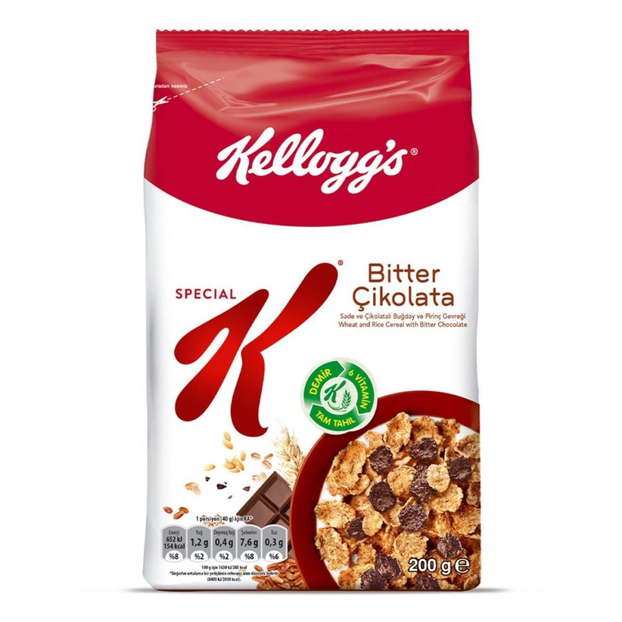 Kelloggs K-Flakes Special 400 Gr Bitter Çikolatalı