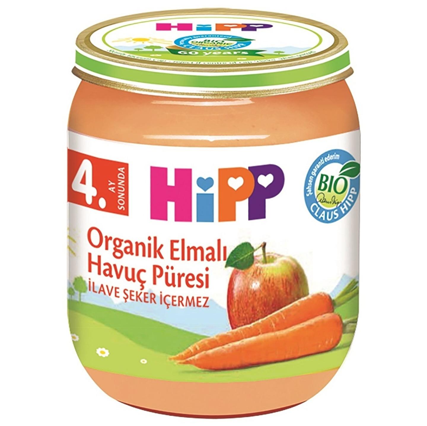 Hipp Organic Elmalı Havuç Püresi 125 Gr