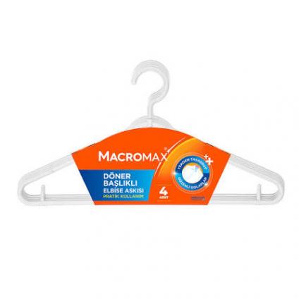 MACROMAX DONER BASLIKLI ELBISE ASKISI 4LU