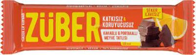 ZÜBER Portakallı Çikolatalı Meyve Bar 40g