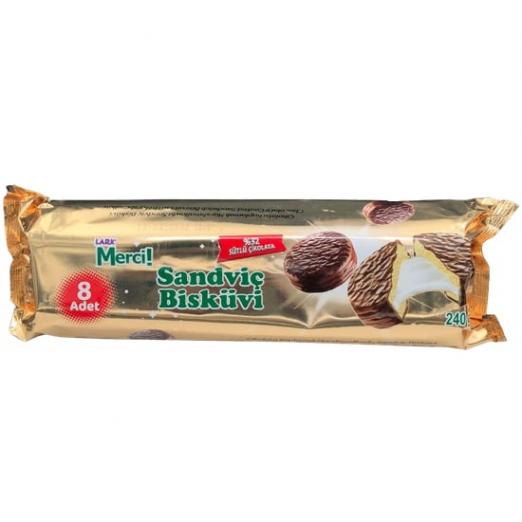 LARK MERCİ SÜTLÜ ÇİKOLATALI SANDVİÇ 8`Lİ 240GR