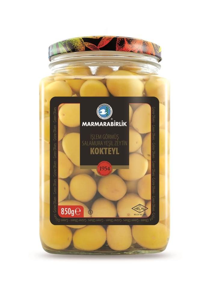 Marmarabirlik 4XL Kokteyl Cam Zeytin 850 Gr