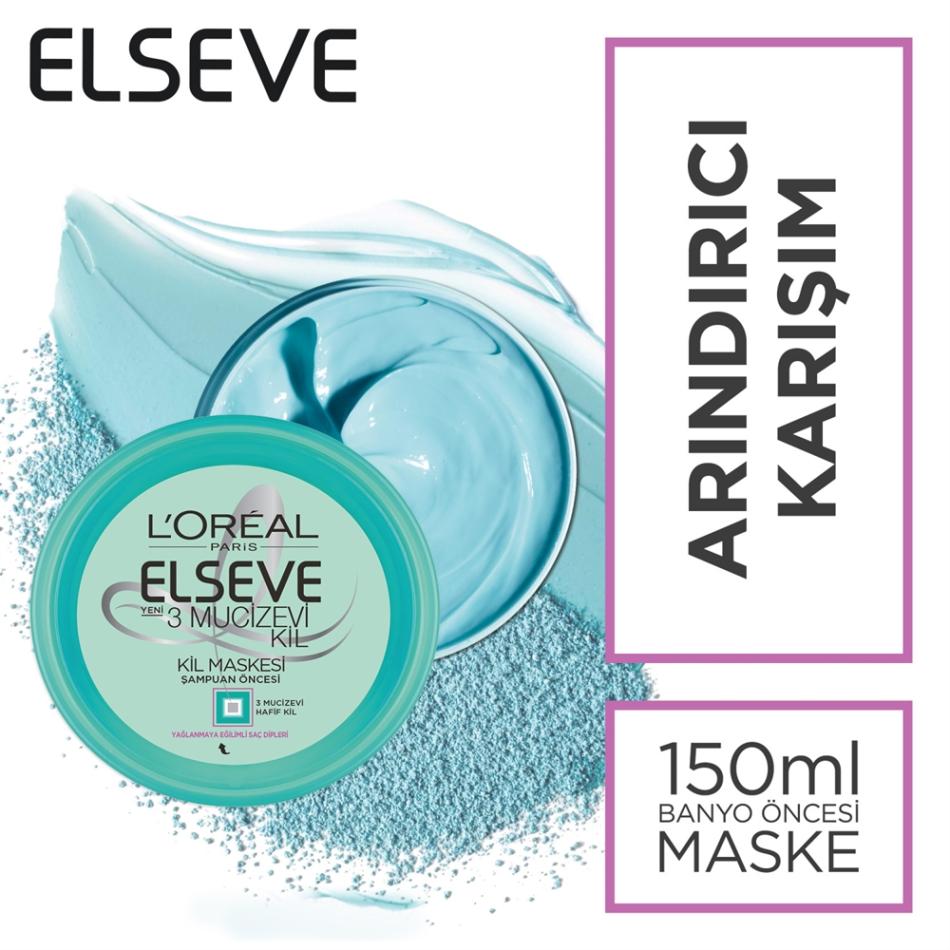Elseve Saç Maskesi Mucizevi Kil 150Ml
