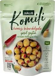 HALIS KOMILI KIRMIZI BIBERLI YESIL ZEYTIN 170 GR