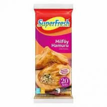 Superfresh Derin Dondurulmuş Milföy Hamuru 20 Adet 1000 Gr