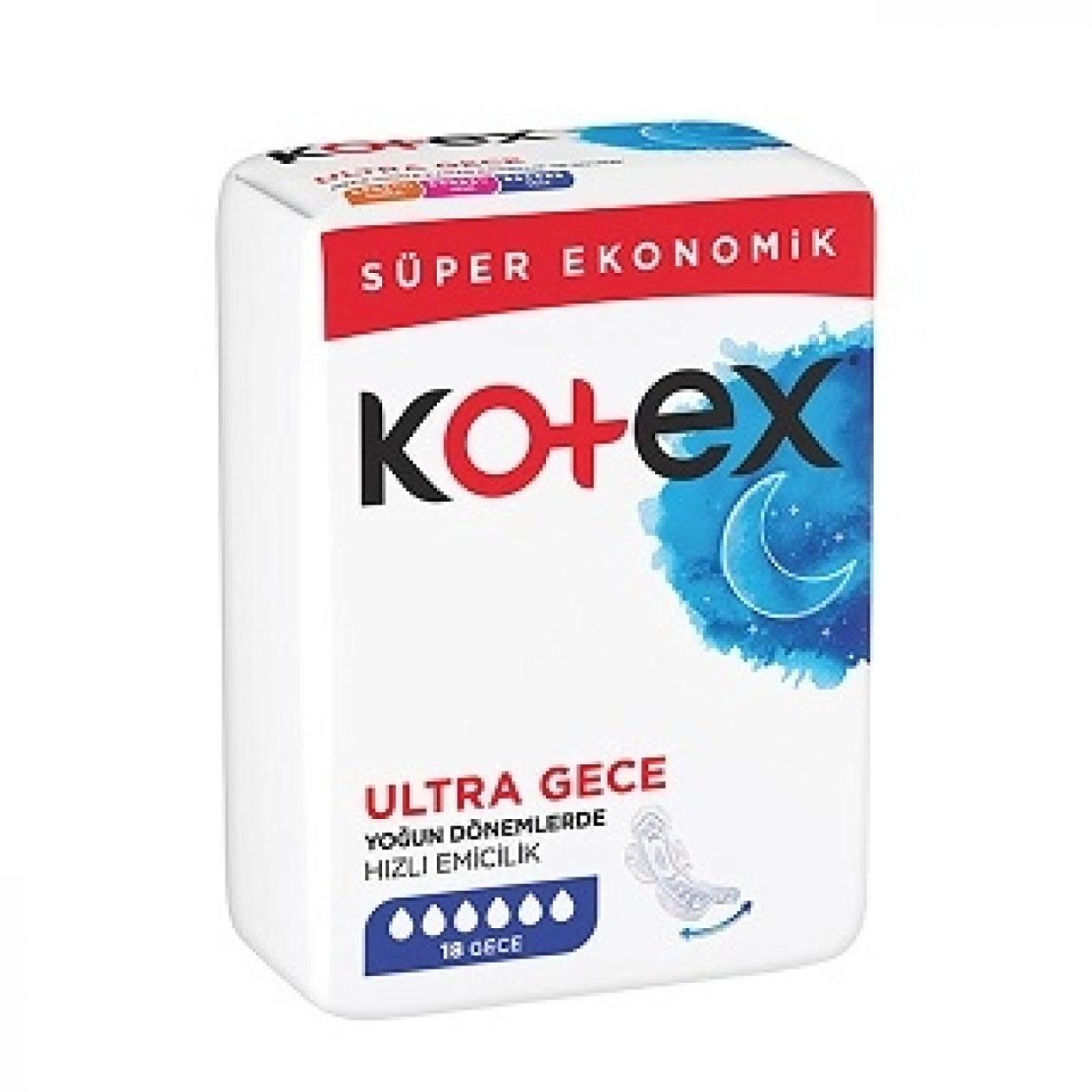 Kotex Ultra Gece Yoğun Donem 16`lı