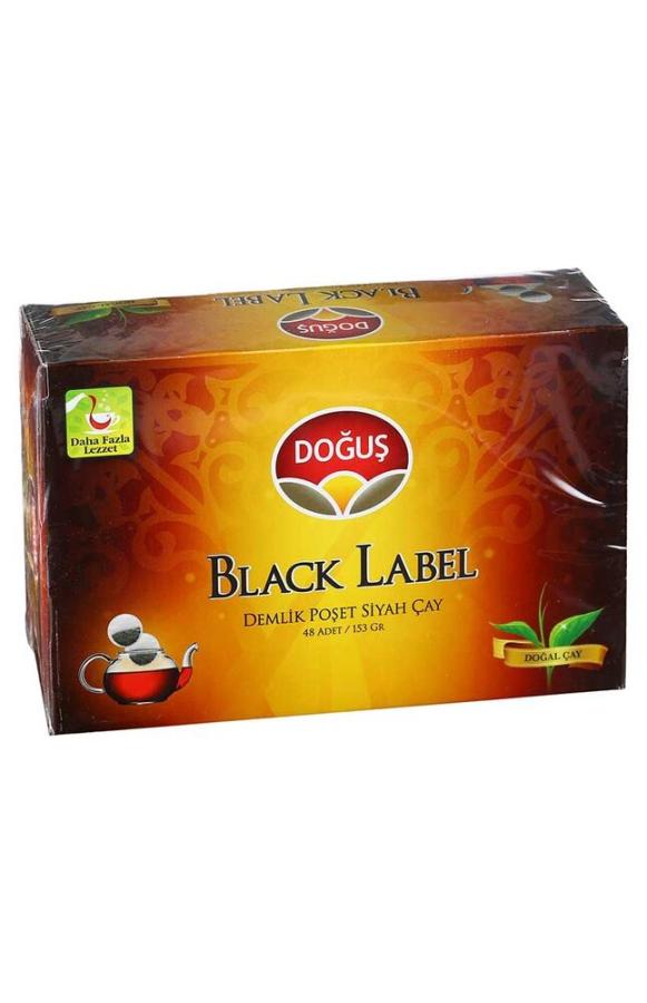 Doğuş Black Label Demlik Süzen Poşet Siyah Çay 48 x 3,2 Gr