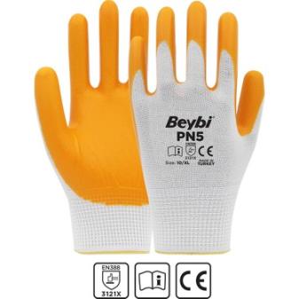 Beybi Polyester Eldiven 10`lu Beyaz