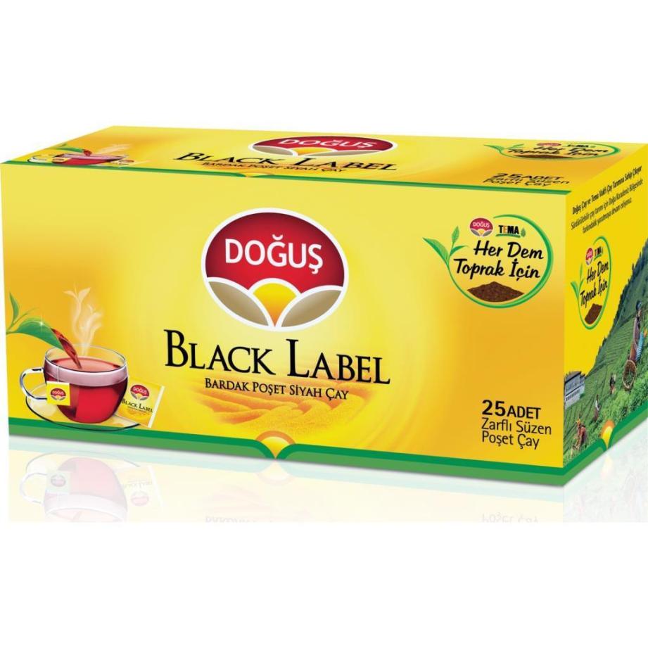 Doğuş Black Label Bardak Poşet Siyah Çay 25 x2 Gr