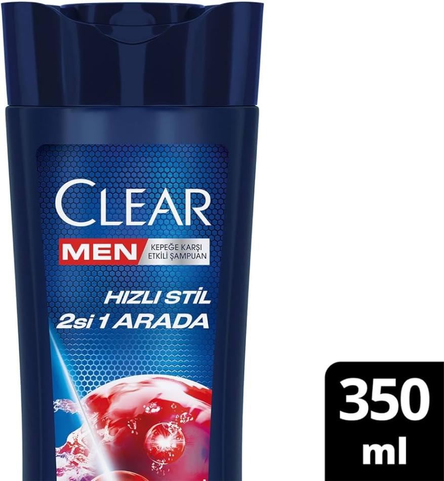 CLEAR MEN SAMP.350ML HIZLI STIL 2SI1