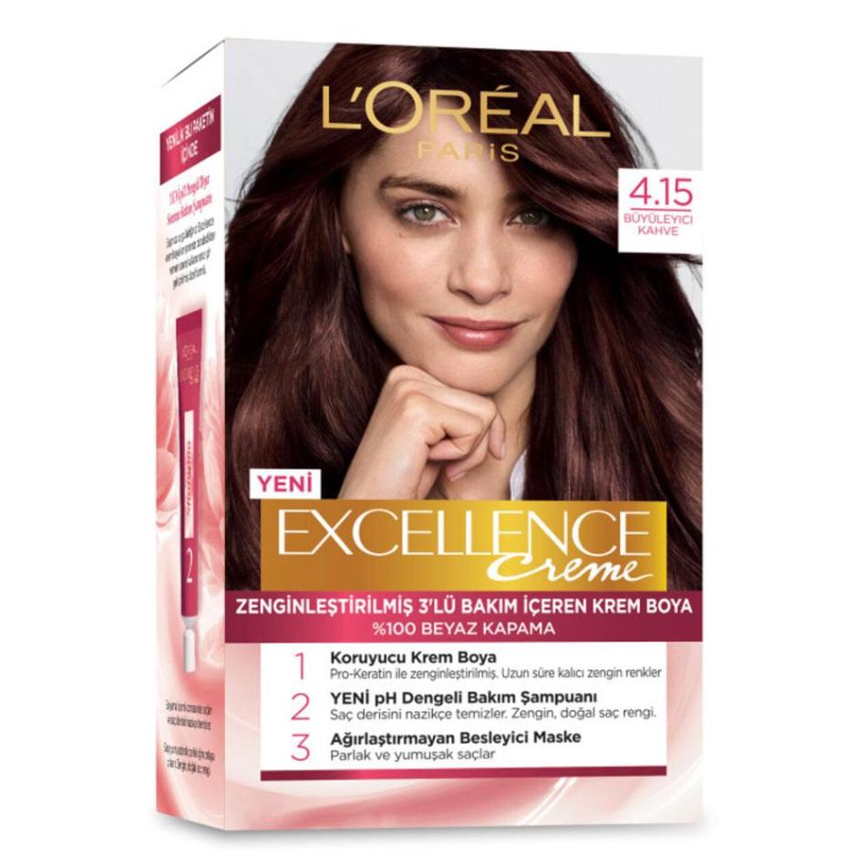 Loreal Paris Excellence Creme Saç Boyası 4-15 Büyüleyici Kahve