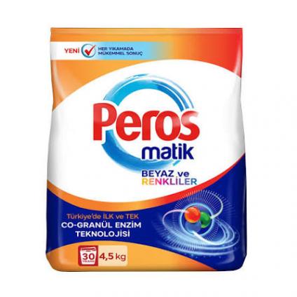 PEROS MATIK 4,5KG BEYAZ VE RENKLILER
