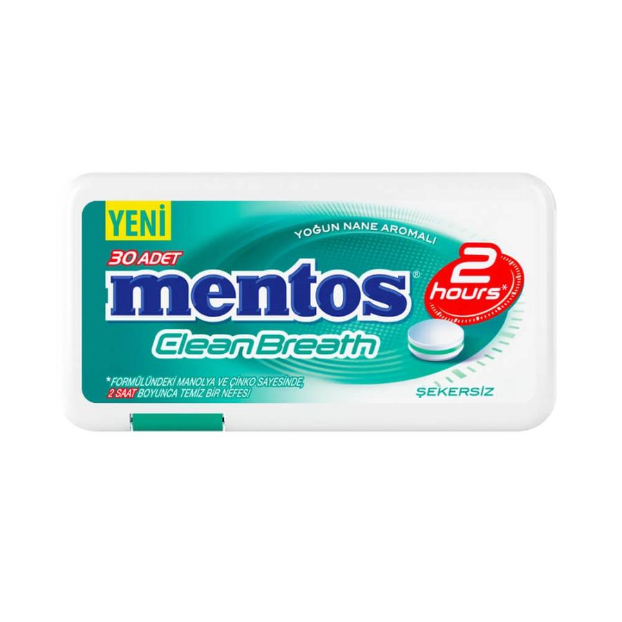 Mentos Clean Breath 2 Hours Çinko Artı C Vitamini 30 Adet