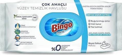 BINGO COK AMACLI YUZEY TEMIZLIK HAVLUSU 96 ADET