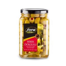 Fora 900 Gr Yeşil Zeytin Biber Dolgulu Cam