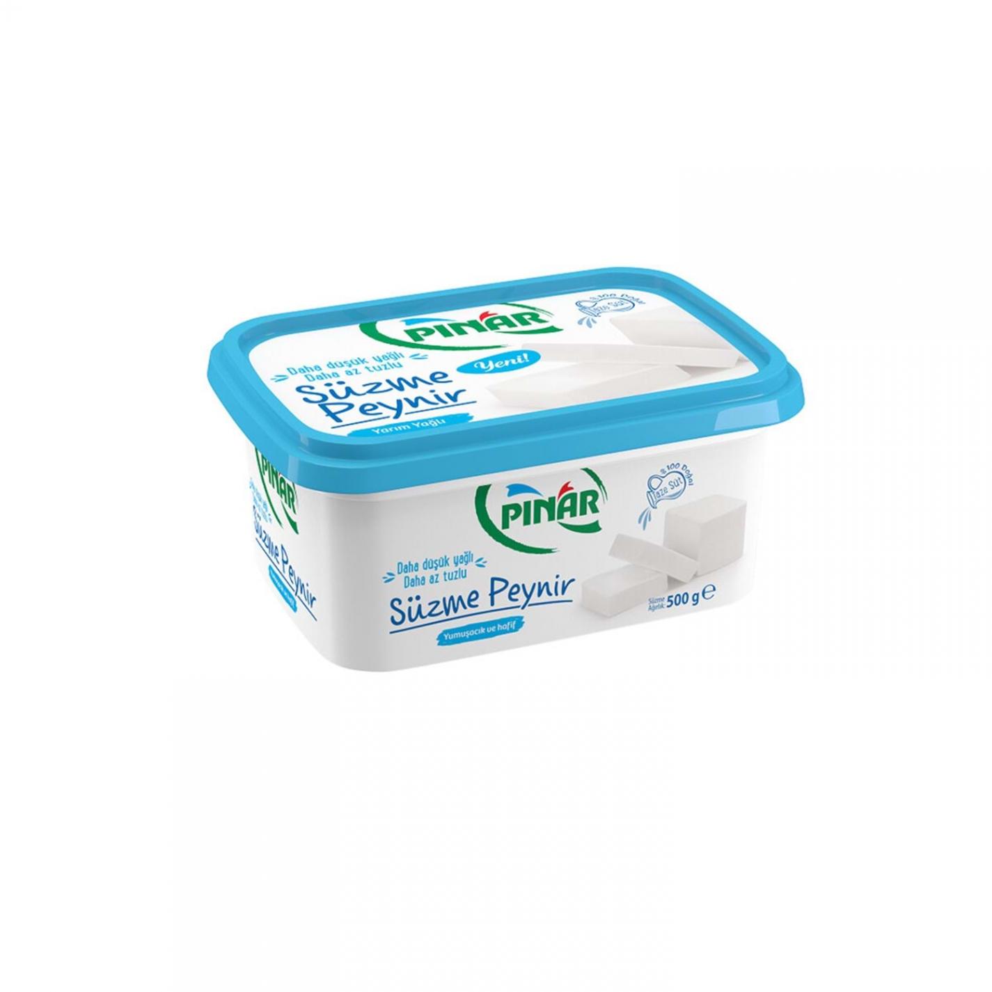 Pınar Süzme Light Peynir Az Yağlı Az Tuzlu 500 Gr