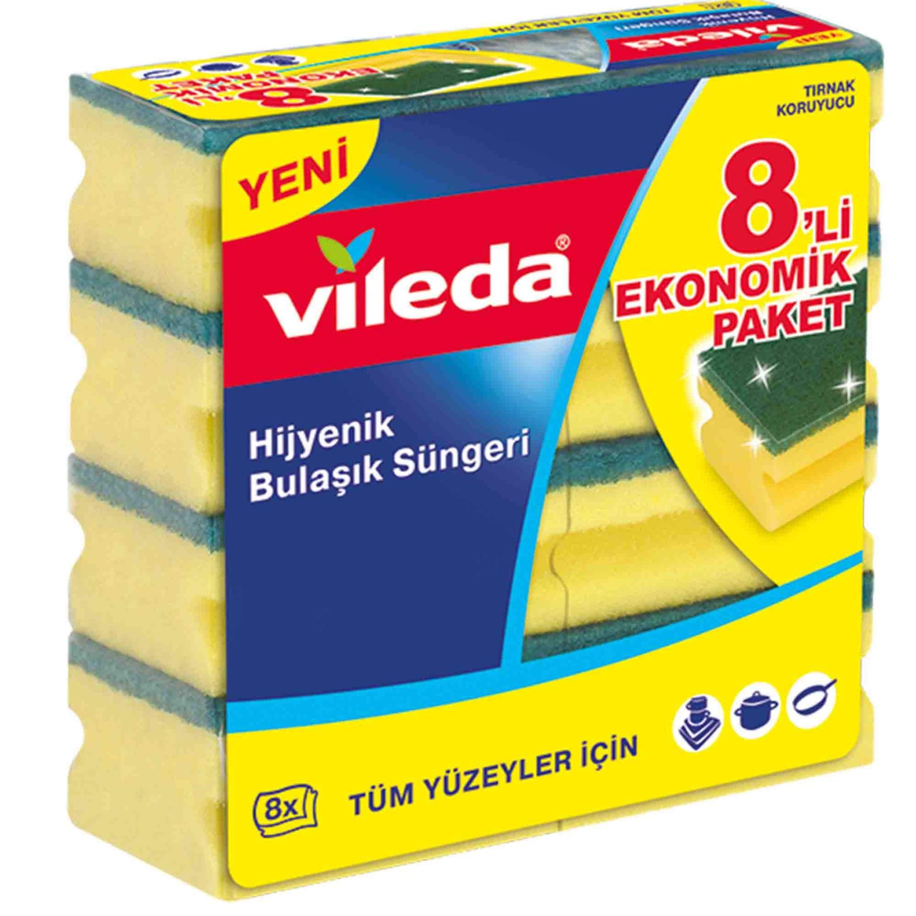 Vileda Klasik Green Sponge 8 Adet