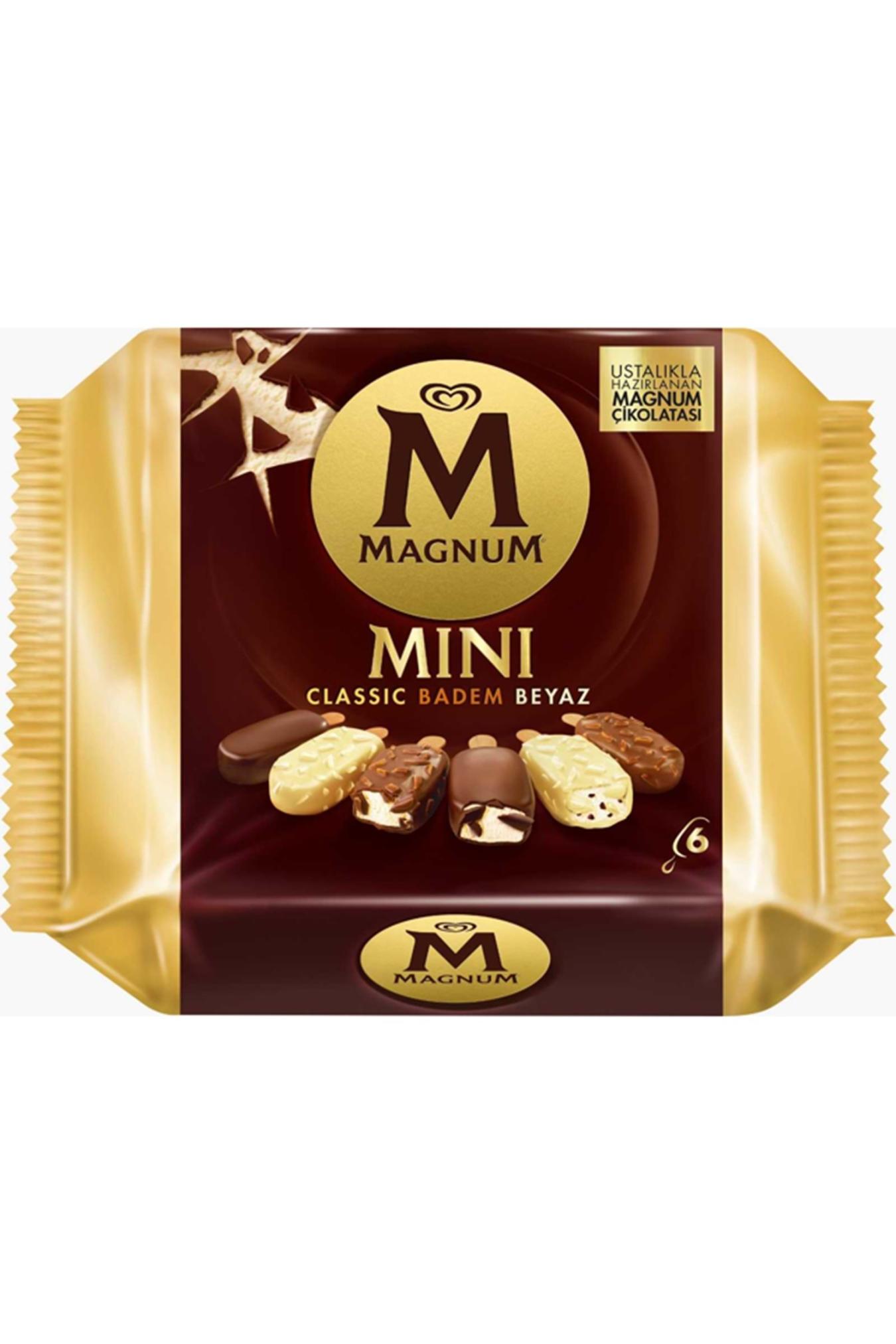 Algida Magnum Mini Classic Badem Beyaz 6 x 45 Ml