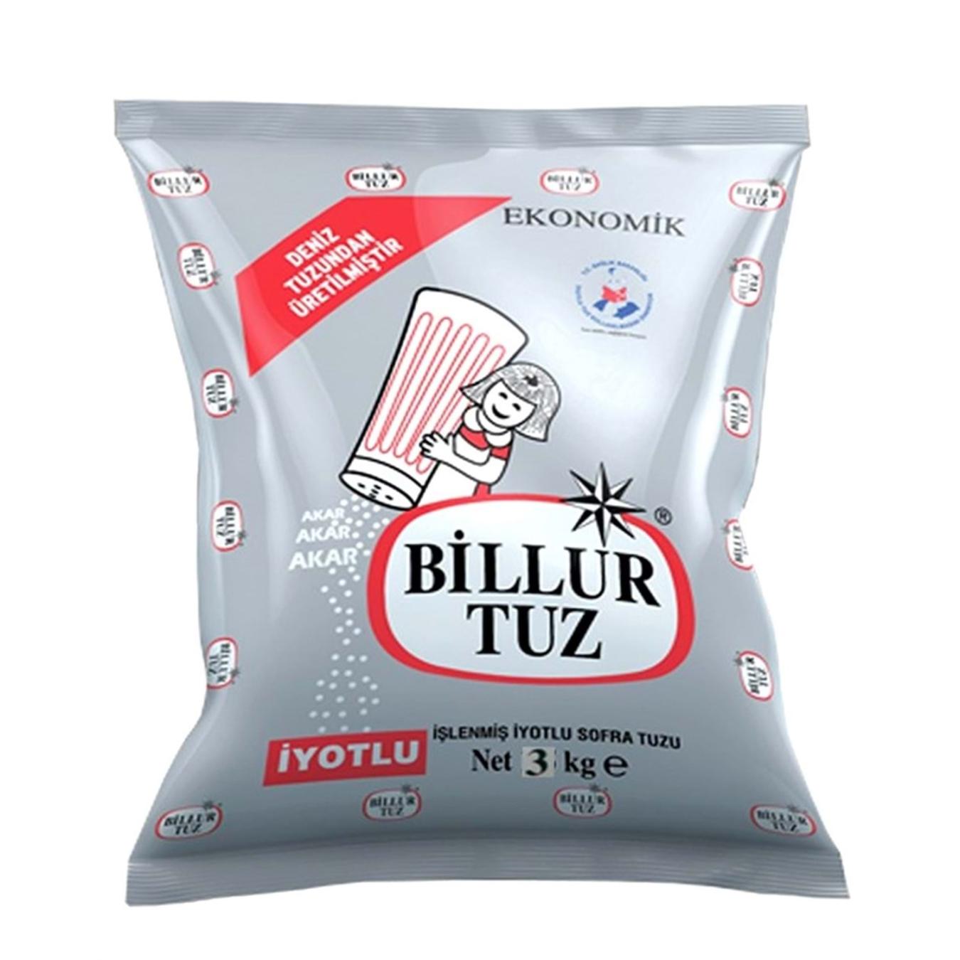 Billur 3 Kg İyotlu Tuz