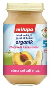 Milupa Organik Meyveli Karışımlar Elma Muz Şeftali 200 Gr