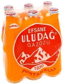 Uludağ Gazoz Efsane Portakallı 6 x 250 Ml  