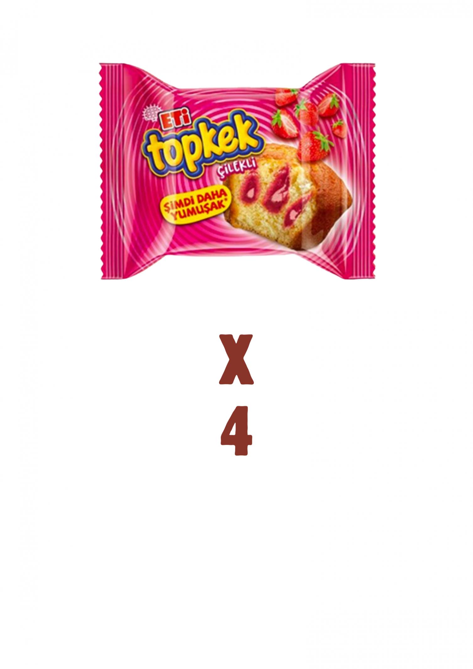 Eti Topkek Çileklı 4`lu