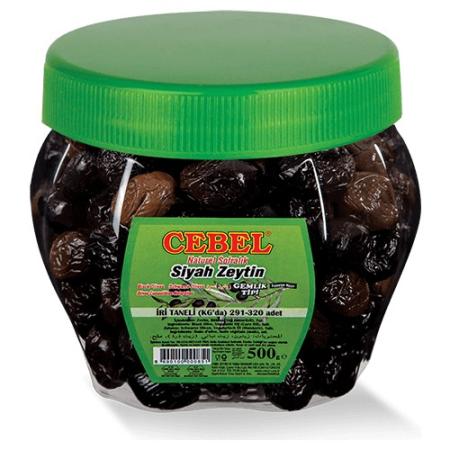 Cebel Siyah Zeytin İri Taneli 291-320 500 Gr