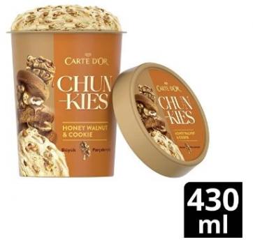 ALGIDA CHUNKIES 430ML HONEY WALNUT&COOKIE