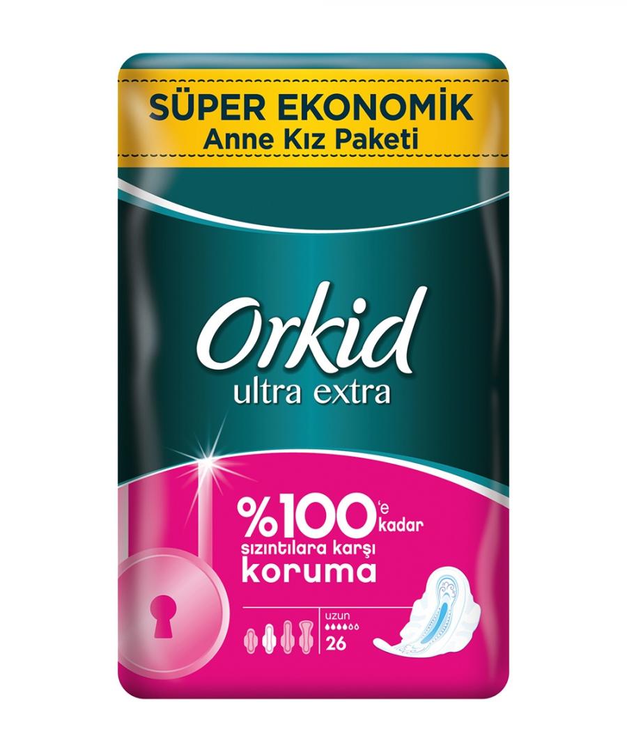 Orkid Ultra Extra Hijyenik Ped Uzun Süper Ekonomik Paket Ped 24