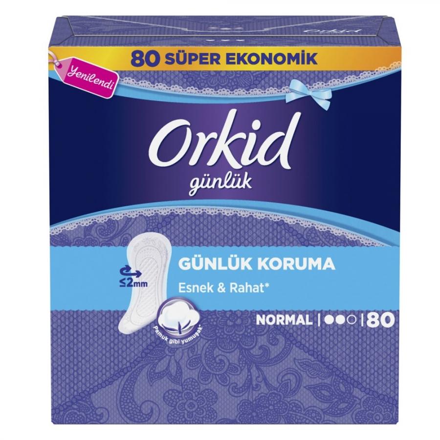 Orkid Günlük Ped Normal Dev Ekonomi Paketi Ped 80