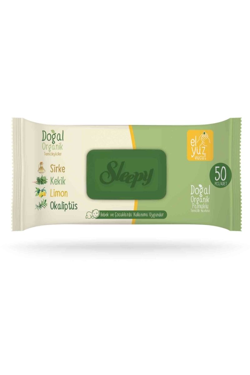 Sleepy Islak Havlu Doğal 50