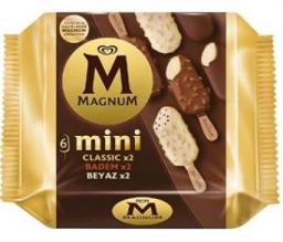 ALGIDA MAGNUM MINI 6 LI CLASSIC BADEM BEYAZ