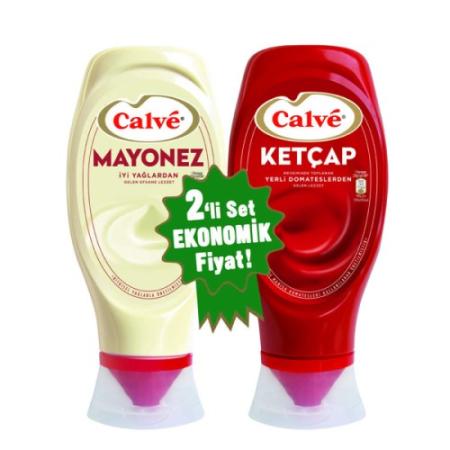 Calve KetçapArtıMayonez Orta Set 2`li Set 400 GrArtı350 Gr